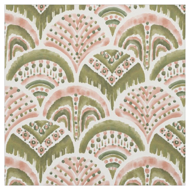 SOUL ARMOR Boho Blush Gold Meerjungfrau Scallop Stoff (Muster)