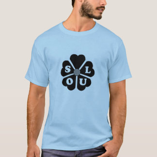 Soul-Blumenschwarzes T-Shirt