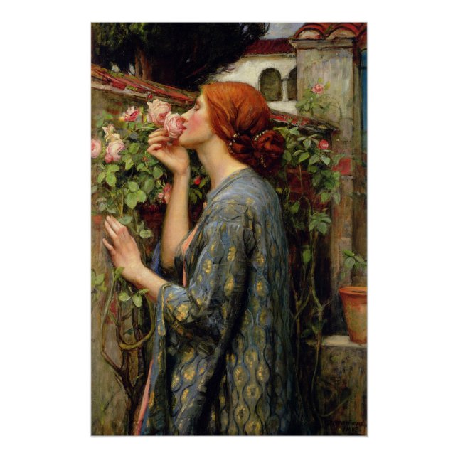 Soul der Rose von John William Waterhouse Poster (Vorderseite)
