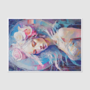 Soul einer Engel-, Pastellpapier-Collage Seidenpapier