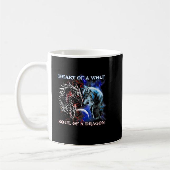 Soul eines Drachen - Cooler Drache - Würfel Kaffeetasse (Links)