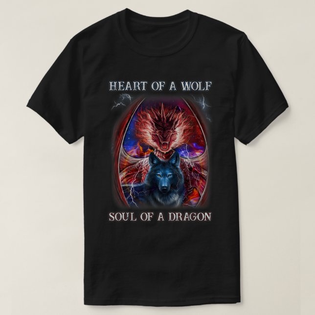 Soul eines Drachen - Cooler Drache - Würfel T-Shirt (Design vorne)