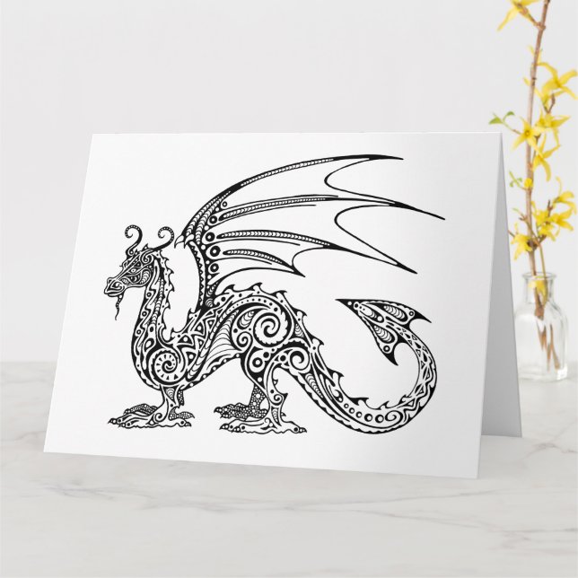 Soul eines Drachendesigns Karte (Gelbe Blume)