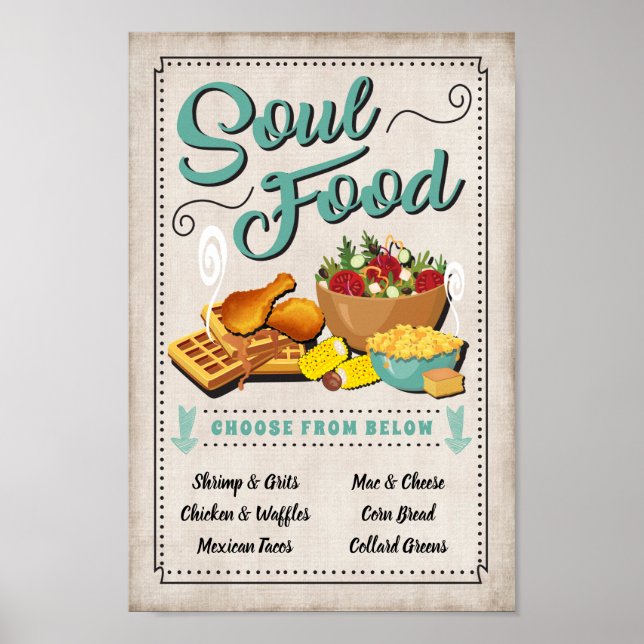 Soul Food Party Sign Poster (Vorne)
