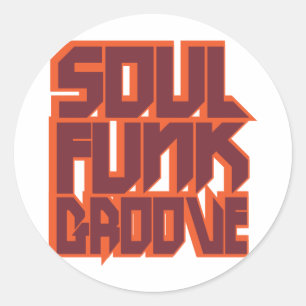Soul Funk Groove Runder Aufkleber
