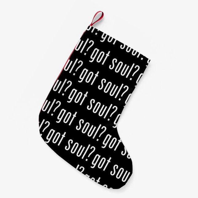 Soul got? kleiner weihnachtsstrumpf (Vorderansicht (hängend))