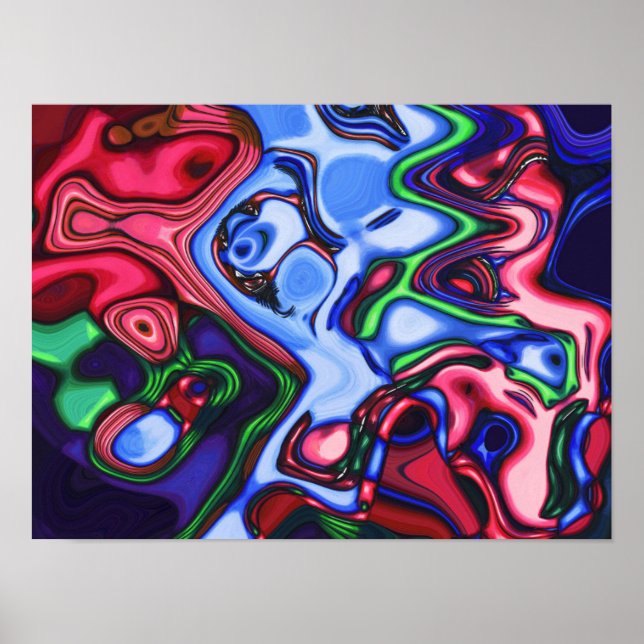 Soul Kollision Originale Abstrakte Kunst Poster (Vorne)
