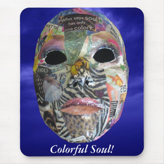 Soul kommt in allen Farbmasken Mousepad (Vorne)