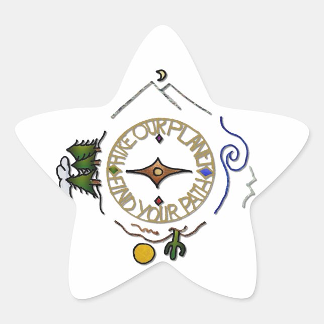Soul-Kompass unseres Planeten Stern-Aufkleber (Vorderseite)