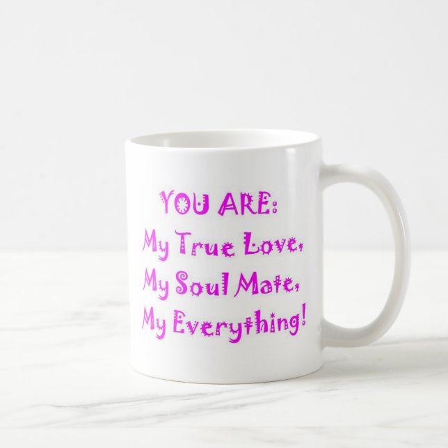 Soul Mate Gedicht Tasse (Rechts)