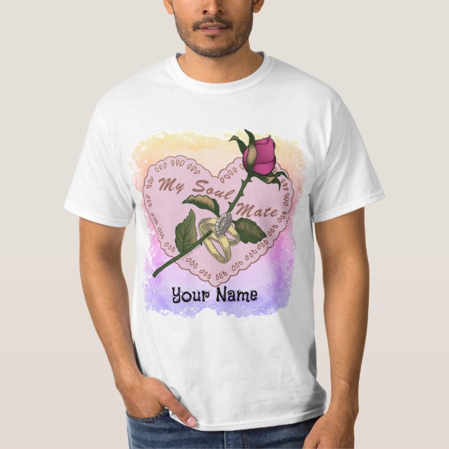 Soul Mate Rings Rose Hochzeit T - Shirt (Vorderseite)