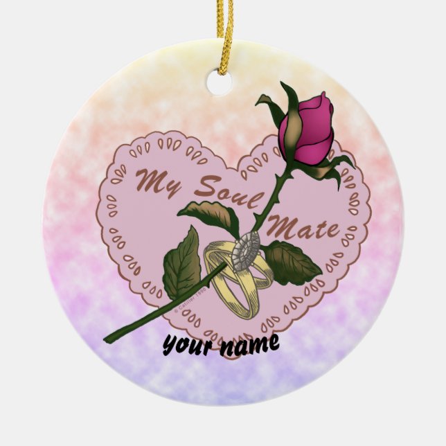 Soul Mate Wedding Keramik Ornament (Vorne)