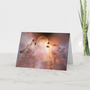 Soul Mate with Wolves Happy Valentine's Day Card Karte