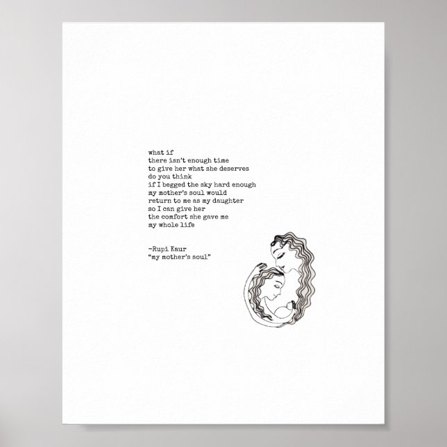 Soul meiner Mutter von Rupi Kaur Poster (Vorne)