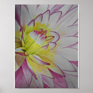 Soul-NahrungsmitteldahlieWatercolor Poster