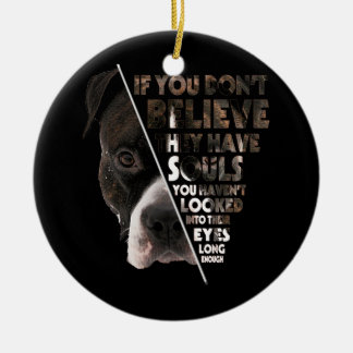 Soul Pitbull I Liebe Pitbull Hund sie haben Soule Keramik Ornament