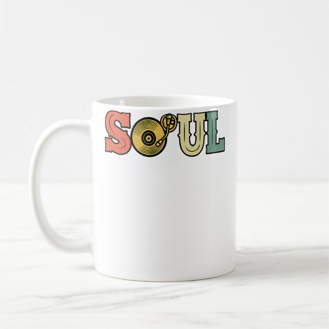Soul Record Jazz Funk Turntable Vinyl Music Saxoph Kaffeetasse (Links)