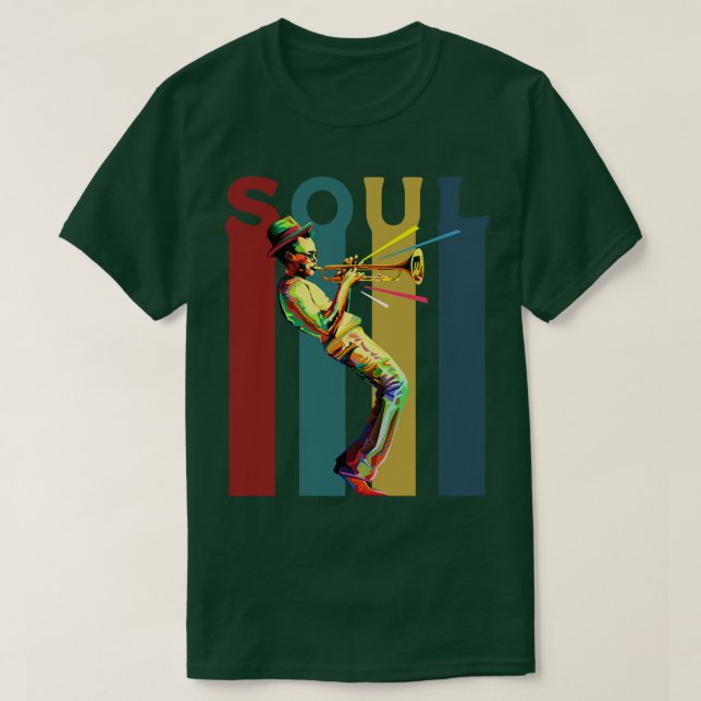 Soul Retro Design mit Jazz Trompete Player 1 T-Shirt (Design vorne)