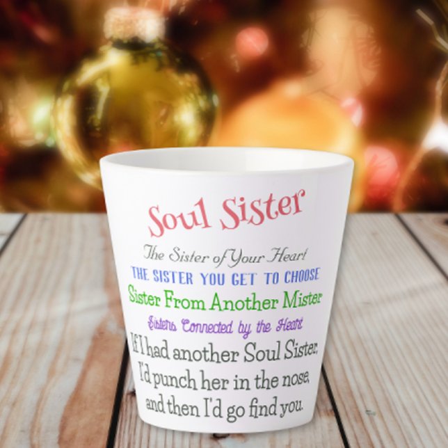 Soul Schwester Heartwarming & Funny Coffee Latte T Milchtasse (Von Creator hochgeladen)