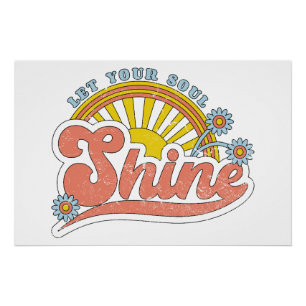 Soul-Shine gelassen - Vintage Retro-Grafik Poster