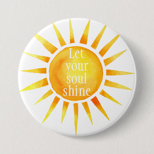 Soul Shine Inspiriere Wasserfarbe Button