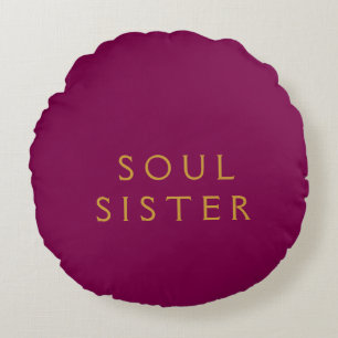 Soul Sister Round Pillow Rundes Kissen