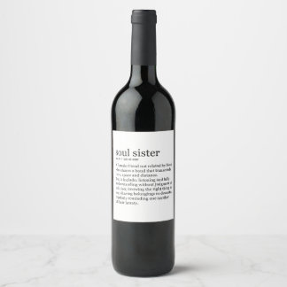 Soul Sister Wine Labels Weinetikett