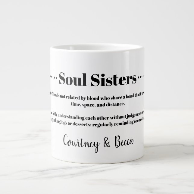 Soul Sisters Best Friend BESTE FREUNDIN  Jumbo-Tasse (Vorderseite)