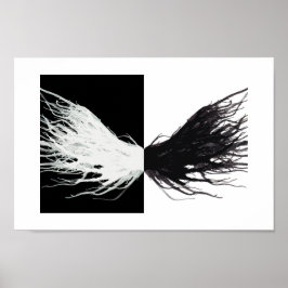 Soul Takes Flight Abstract Wings Alcohol Ink Art Poster