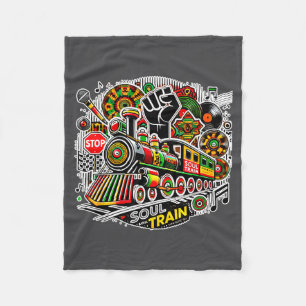 Soul Train Afroamerikanisch Melanin Afrika Schwarz Fleecedecke