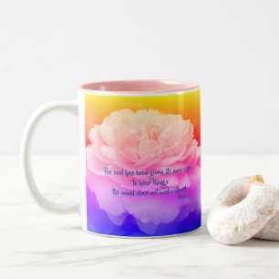 Soul und Geist Rumi Inspiration Zitat  Zweifarbige Tasse
