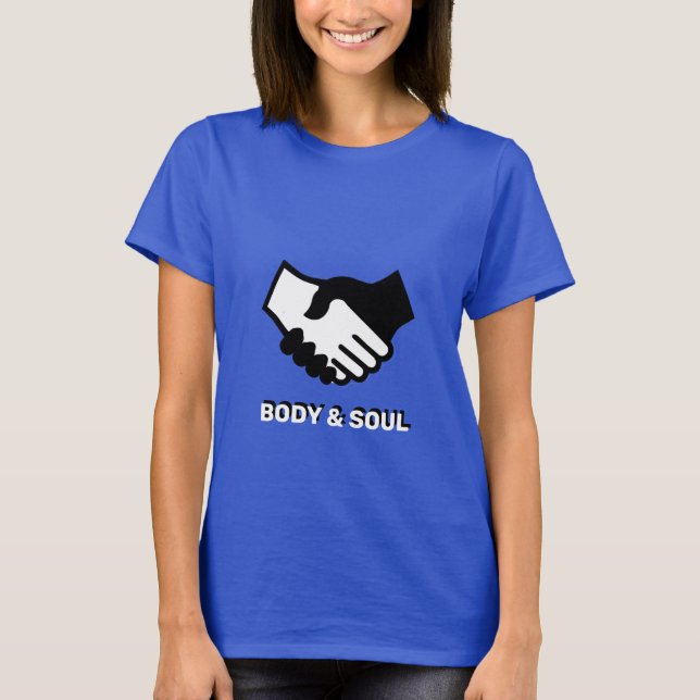 Soul und Körperhand in Schwarzweiß T-Shirt (Vorderseite)