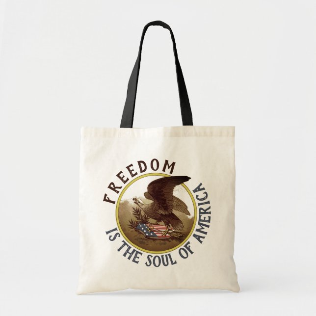 Soul von Amerika (Adler) Haushalt Tote Tasche (Vorne)