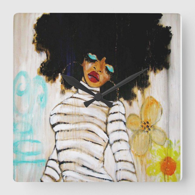 SOUL Wand-Uhr Quadratische Wanduhr (Vorderseite)