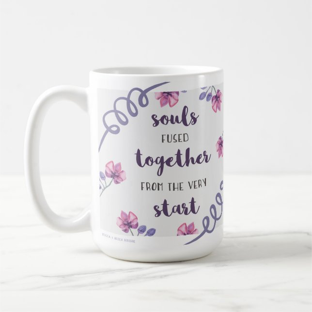 Soule, die von Anfang an miteinander verschmolzen  Kaffeetasse (Links)
