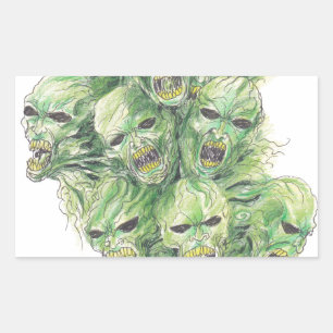 Soule toter Kunst Rechteckiger Aufkleber