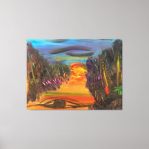 Soulful Horizon Hand Painted Design