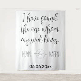 Soulful Union Customizable Wedding Backdrop Wandteppich