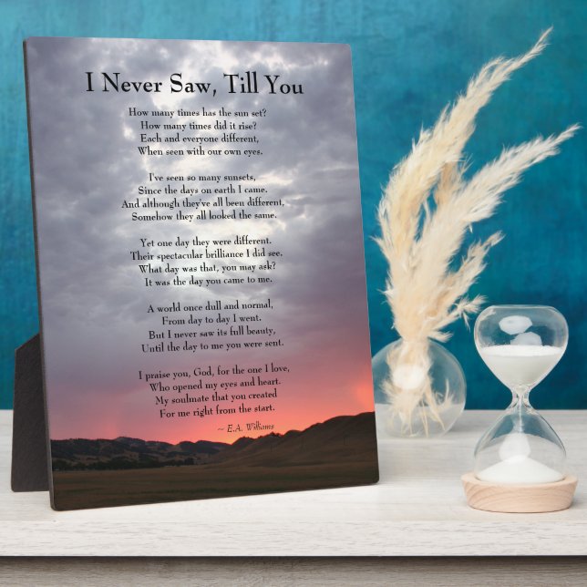 Soulmate California Sunset Foto Plaque Fotoplatte (Seite)