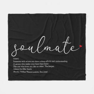 Soulmate Definition Elegantes Script Liebe Herz Fleecedecke