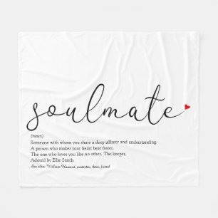 Soulmate Definition Script Liebe Herz Fleecedecke