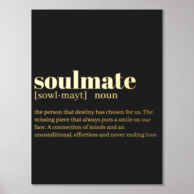 Soulmate Noun Wörterbuchdefinition Foliendrucke (Vorderseite)
