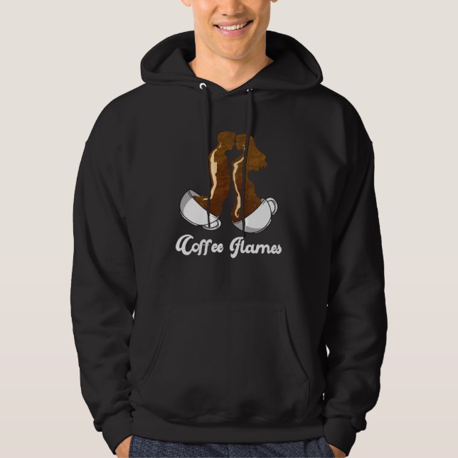 Soulmate Quote Coffee Flames  Twin Flame Hoodie (Vorderseite)