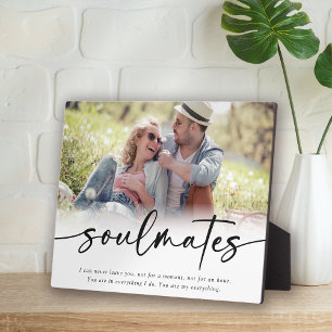 Soulmates Sprichwort Script Foto Fotoplatte