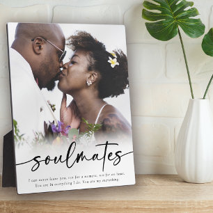 Soulmates-Spruch-Schrift-Foto Fotoplatte