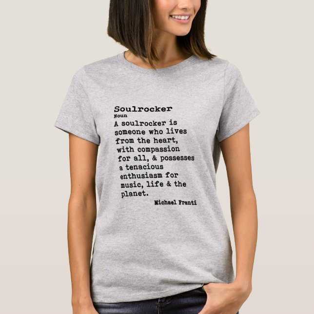 Soulrocker: hellfarbene Crew Neck T-Shirt (Vorderseite)