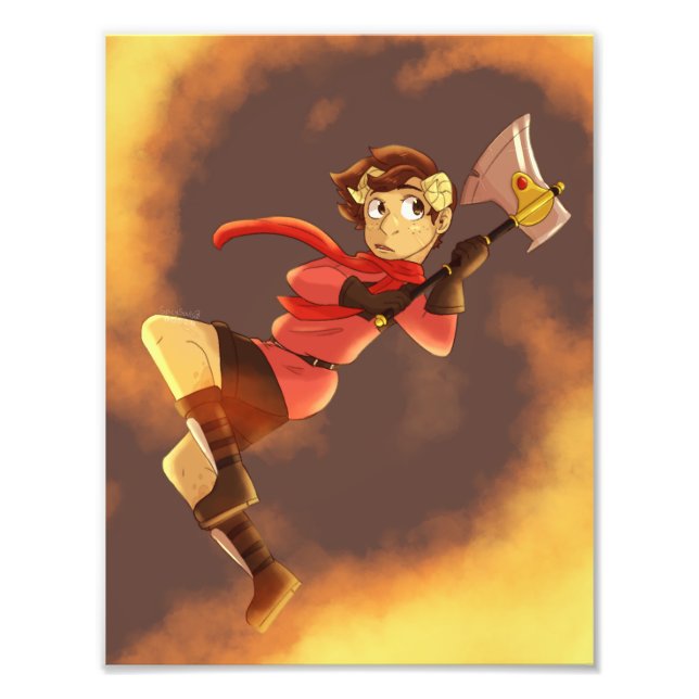 Soulsa in Flammen Fotodruck (Vorne)