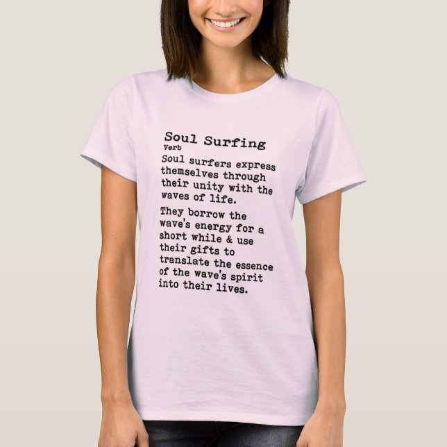 Soulsurfing: hellfarbene Crew Neck T-Shirt (Vorderseite)