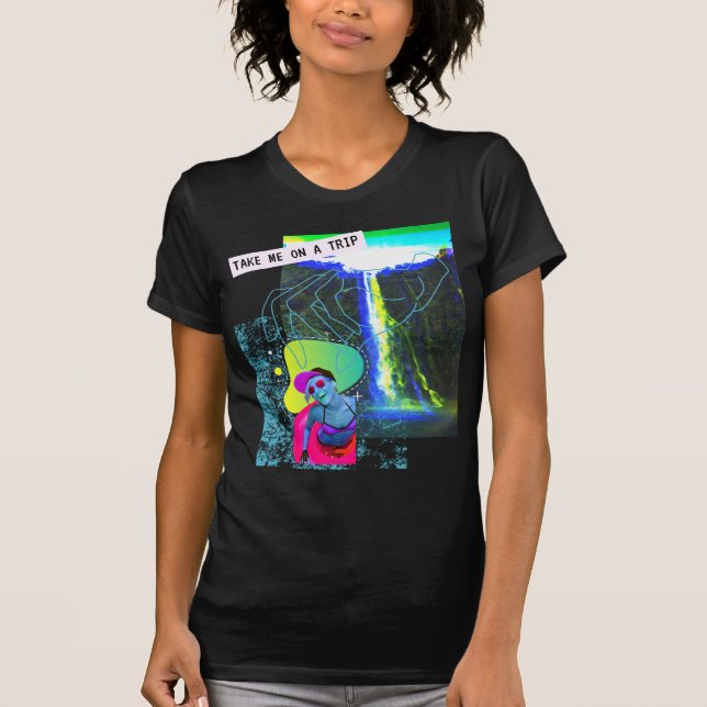 Soultrip Trip Wasserfall Glitch Fun Vaporwave God T-Shirt (Vorderseite)