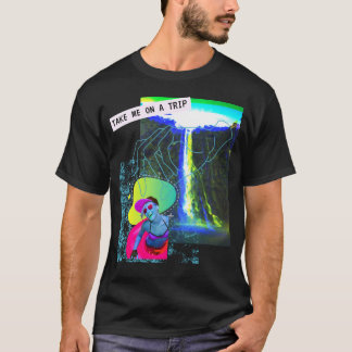 Soultrip Trip Wasserfall Glitch Fun Vaporwave God T-Shirt